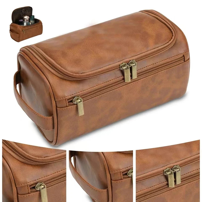 Leather Hanging Toiletry Bag