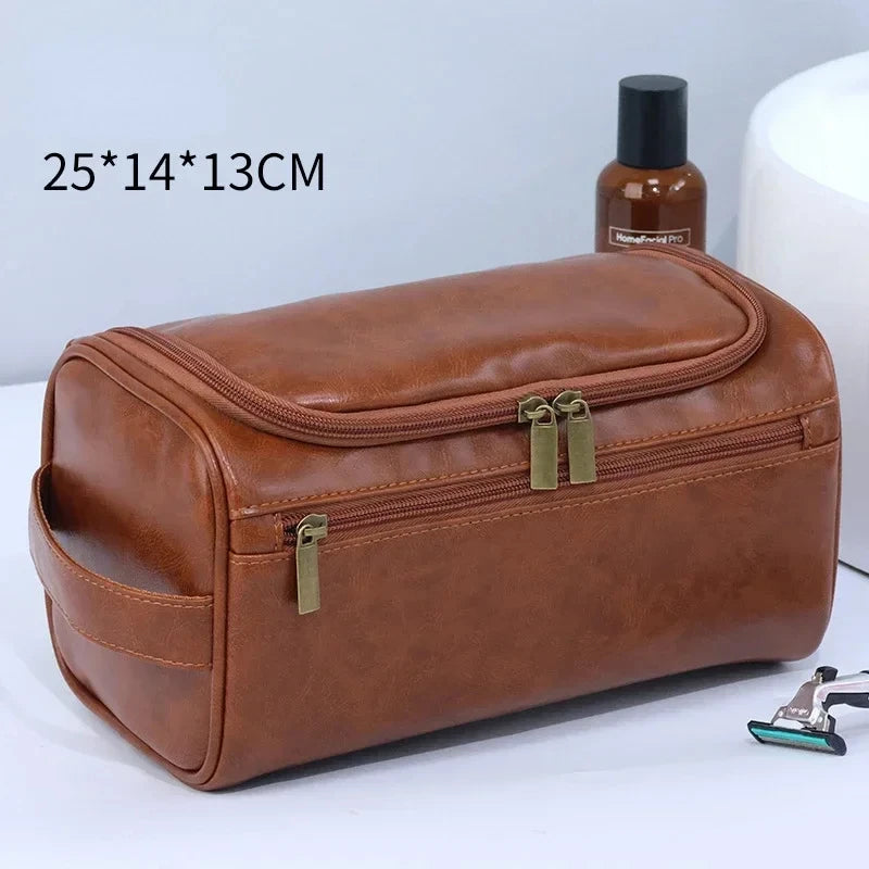 Leather Hanging Toiletry Bag