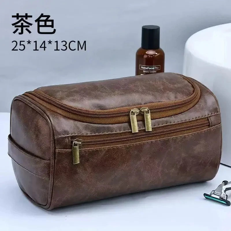 Leather Hanging Toiletry Bag