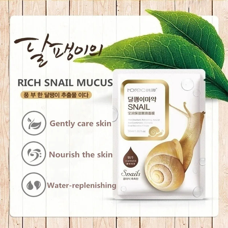 Snail Moisturising Face Masks