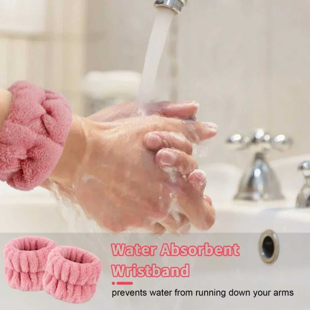 3-Piece Spa Headband & Wristband Set