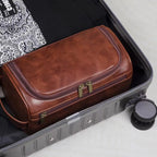 Leather Hanging Toiletry Bag