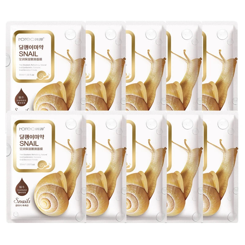 Snail Moisturising Face Masks