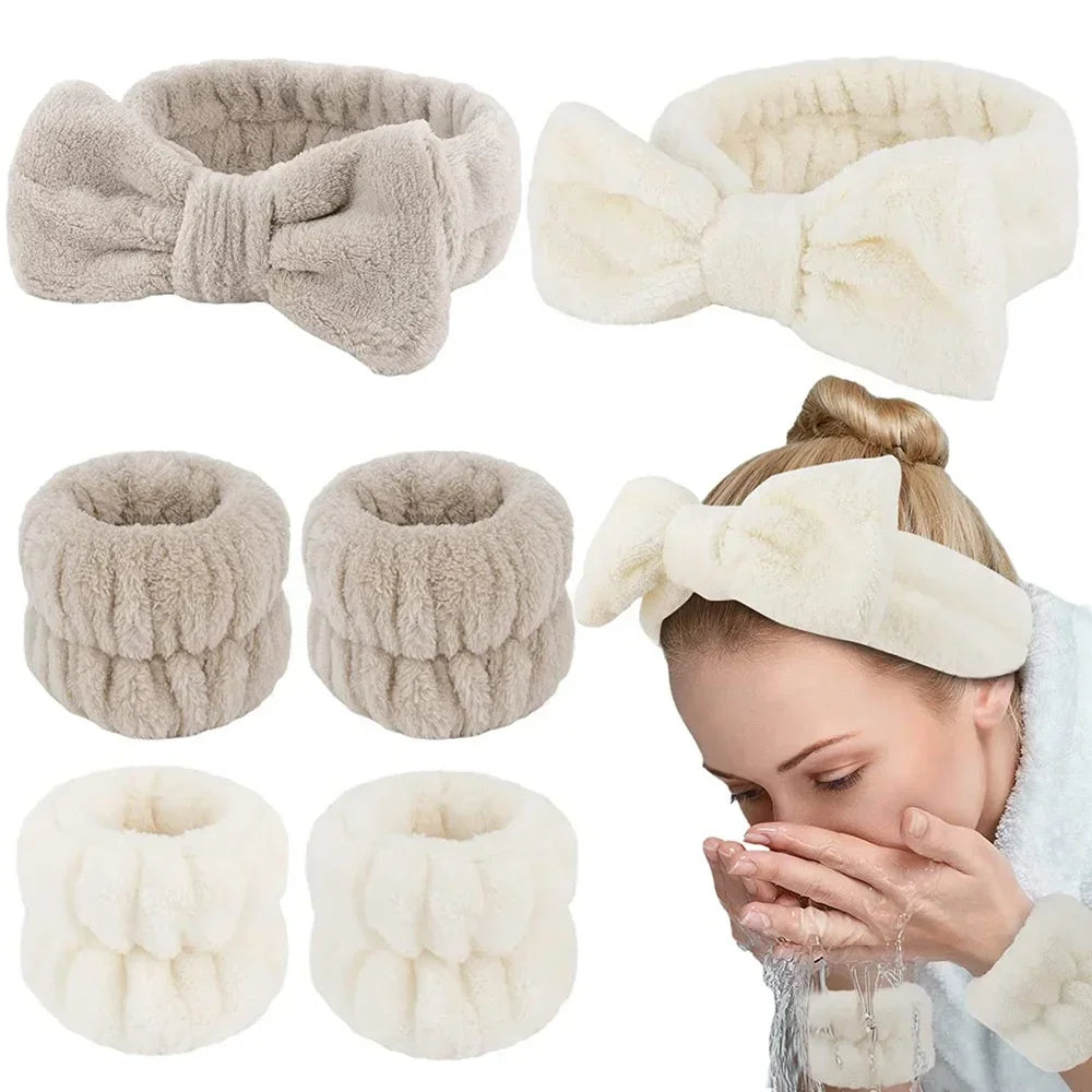 3-Piece Spa Headband & Wristband Set