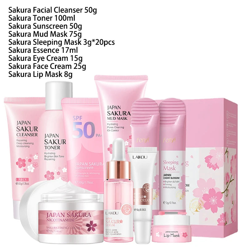 Sakura 9-Piece Skincare Set