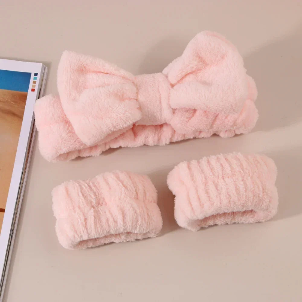 3-Piece Spa Headband & Wristband Set